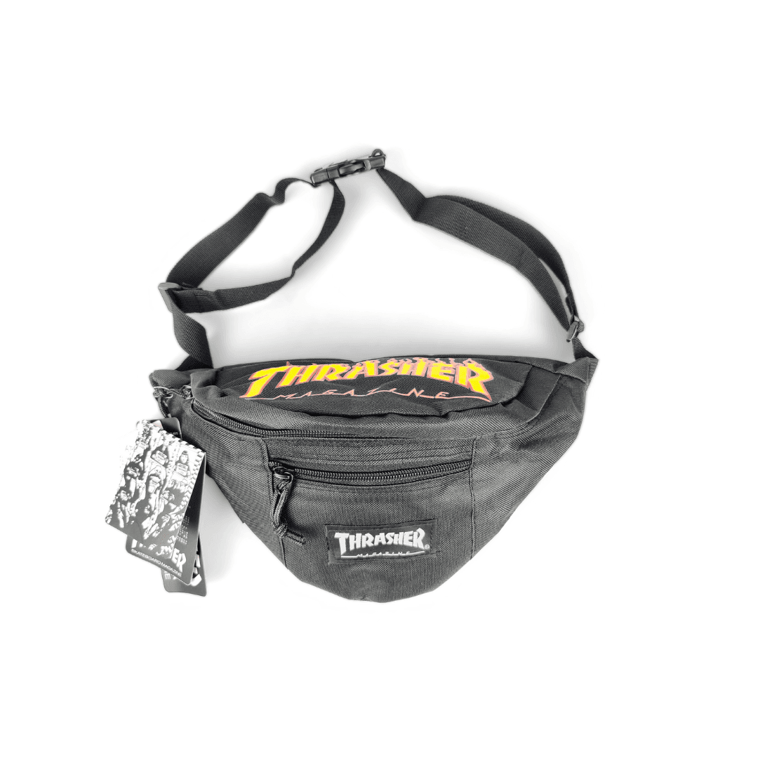 Thrasher Flame Cross Body Bag Black - Image 3
