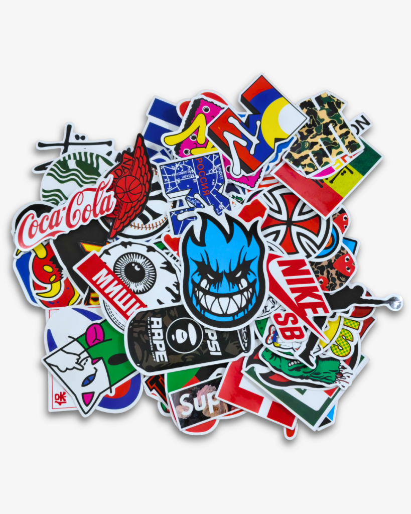 100pcs Top Brand Logo Skateboard Sticker Pack