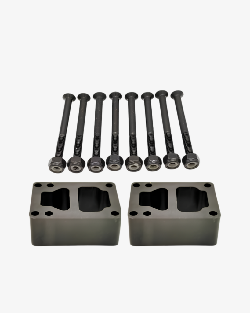 30mm Rubber Riser Pads+53mm Bolts For Skateboard Longboard Double Rocker