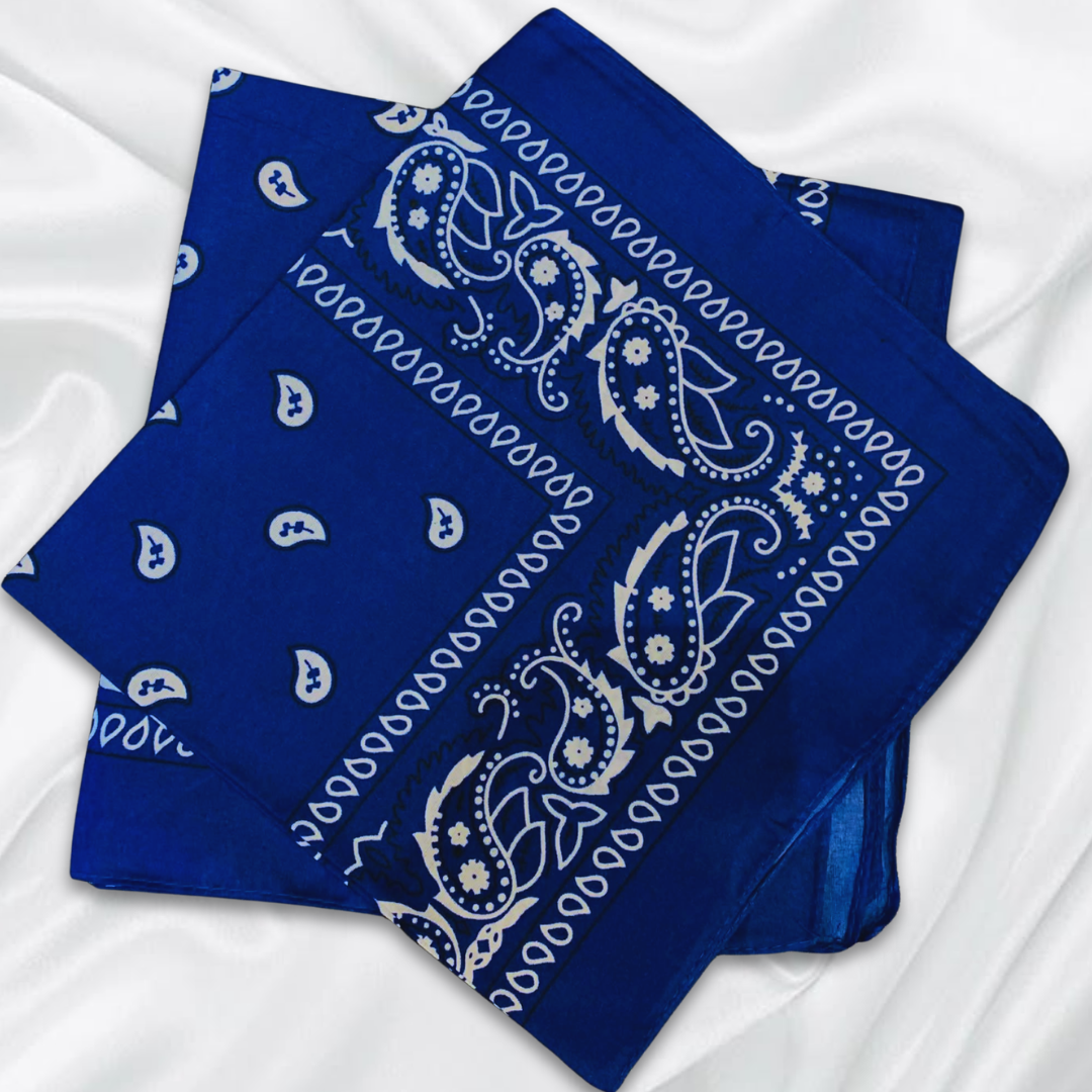 Multi Color Unisex Bandana 100% Cotton (Blue)