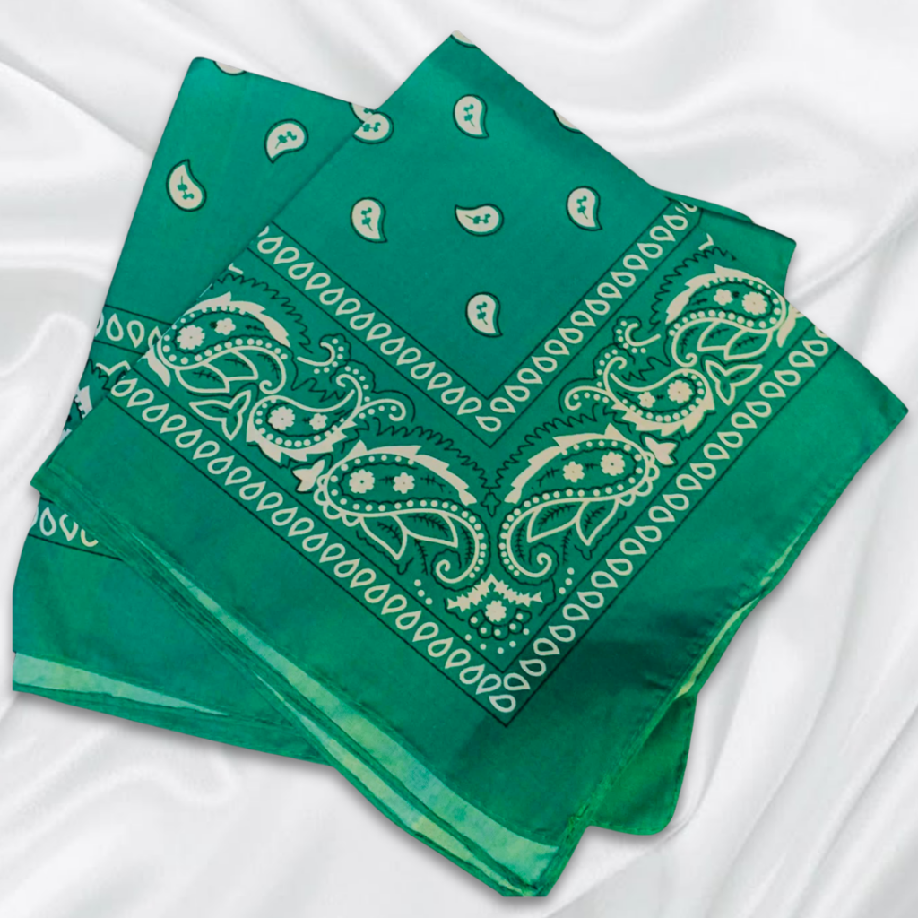 Multi Color Unisex Bandana 100% Cotton (Green)