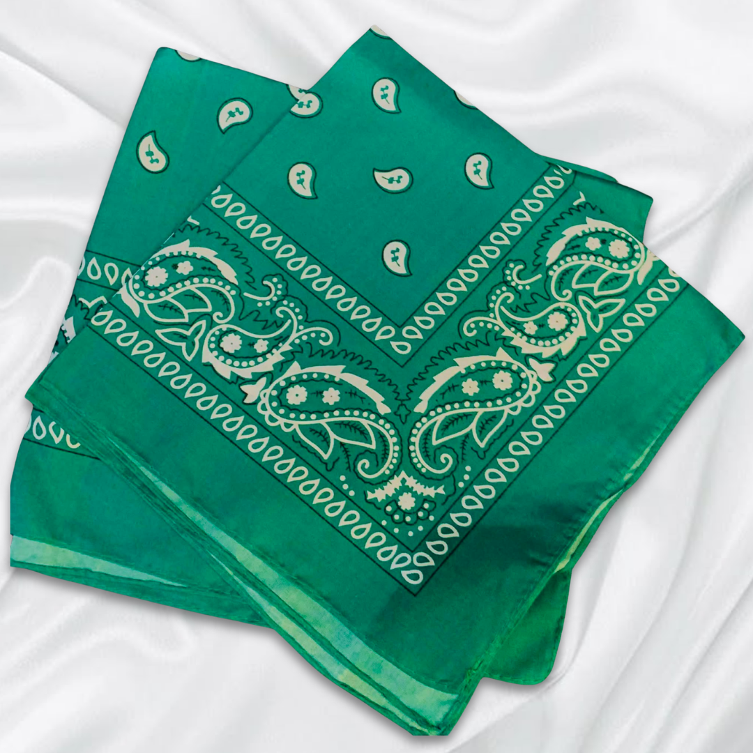 Multi Color Unisex Bandana 100% Cotton (Green)