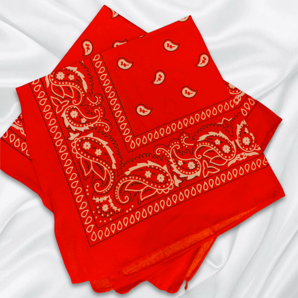 Multi Color Unisex Bandana 100% Cotton (Red)