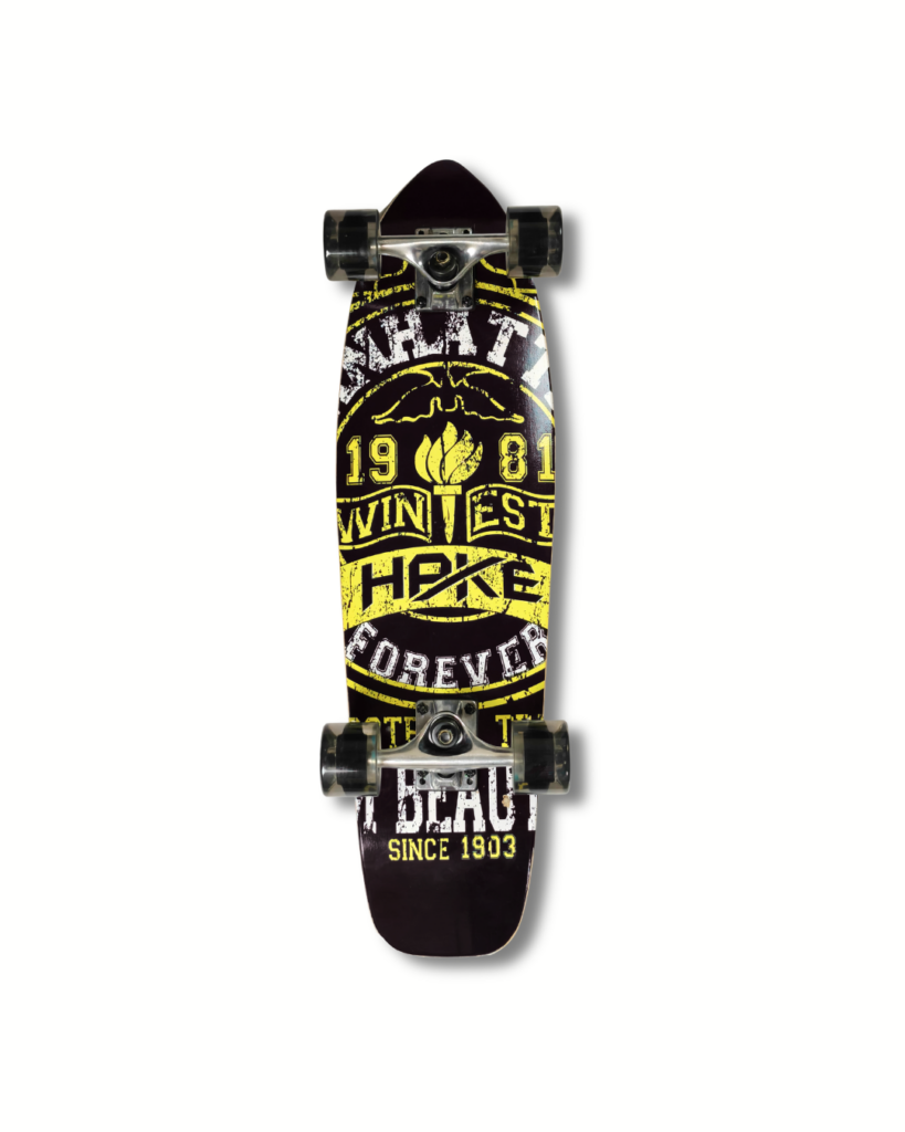 HPKE Vintage Typography Cruiser Skateboard