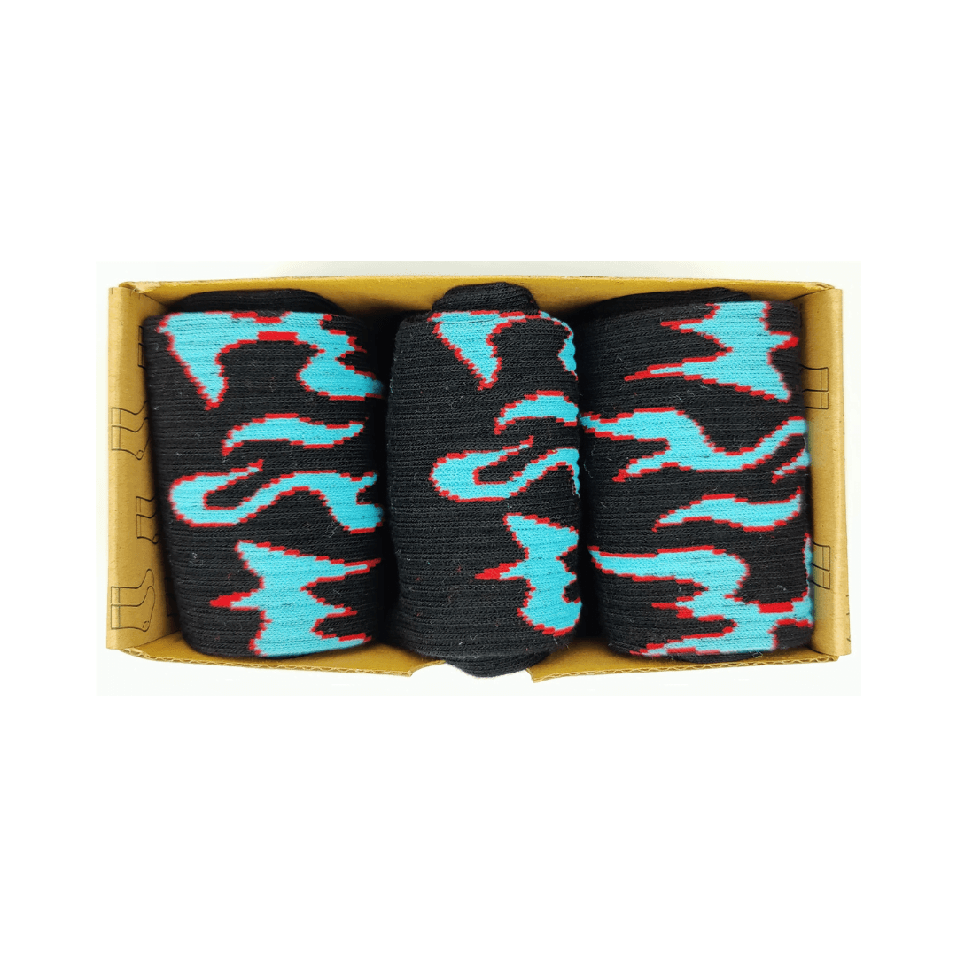 Teen & women's Aurora Flames Socks Cyan - Image 2