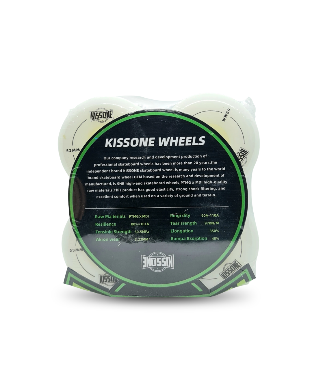 Kisson 53mm 101a Skateboard wheels - Image 2