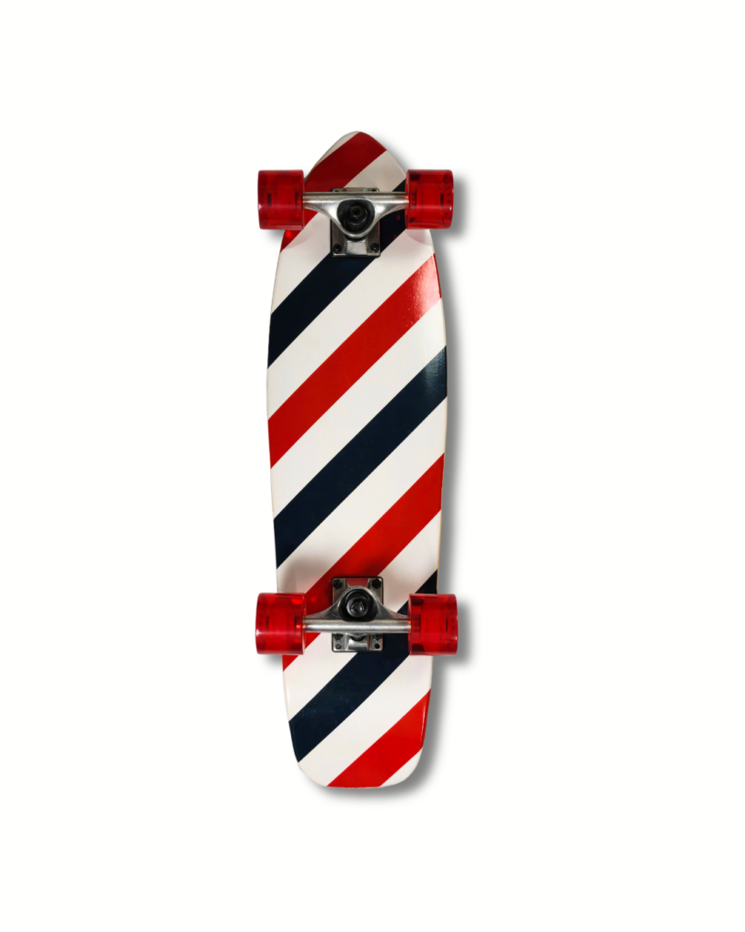 Retro Barber Pole Cruiser Skateboard