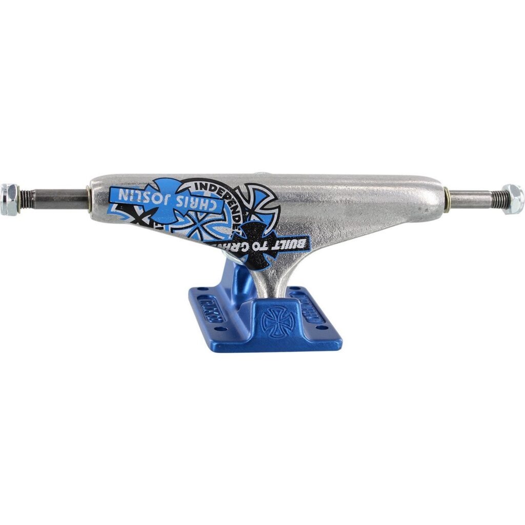 Independent Chris Joslin Stage 11 - 144mm Forged Hollow Standard Silver Blue Skateboard Trucks (With free Hardware)