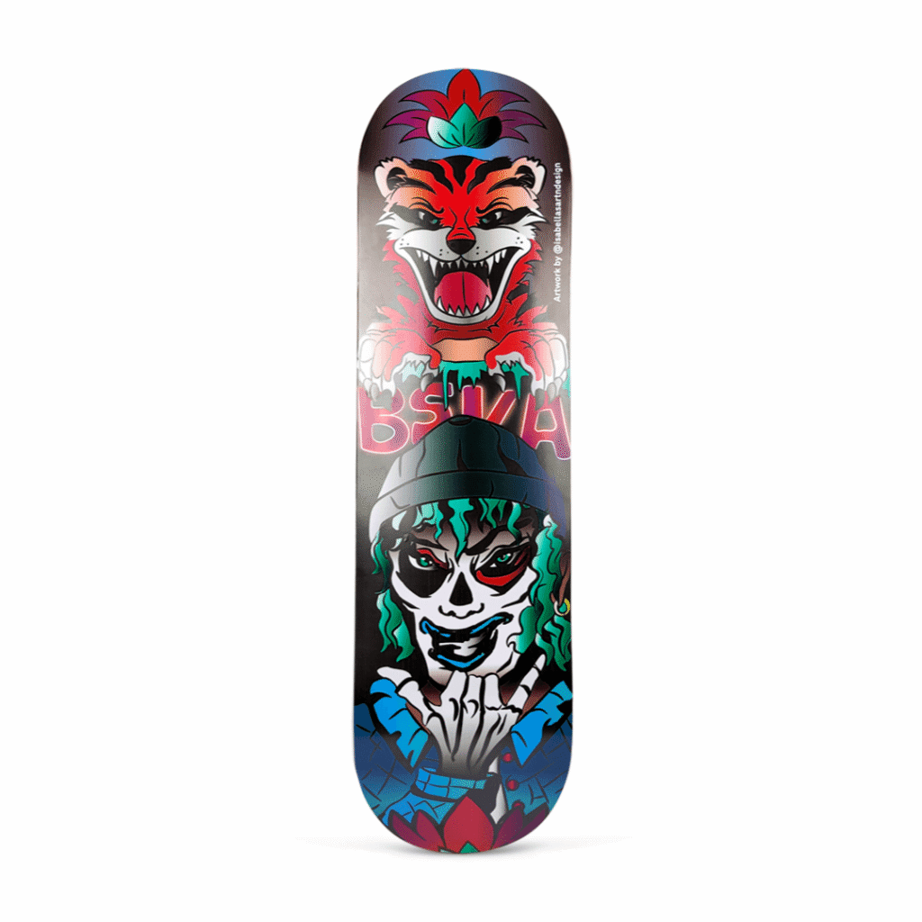 DOB SKATESHOP X BSKA Bengal Tiger and Joker Premium Canadian Maple Deck