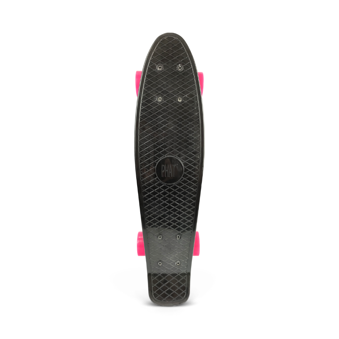 Cruiser Penny Board - Black (with Pink Wheels)