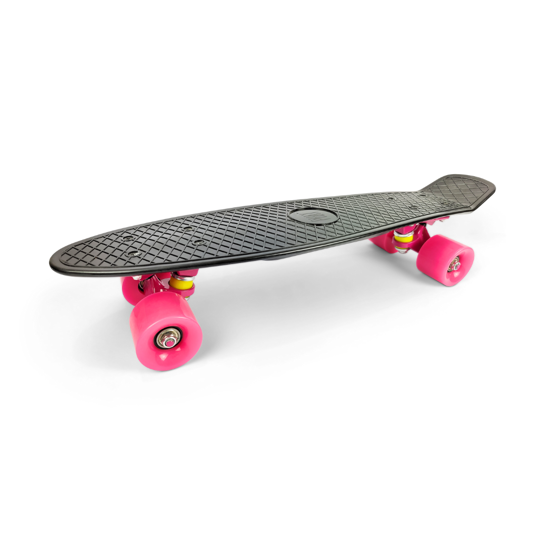 Cruiser Penny Board - Black (with Pink Wheels) - Image 3