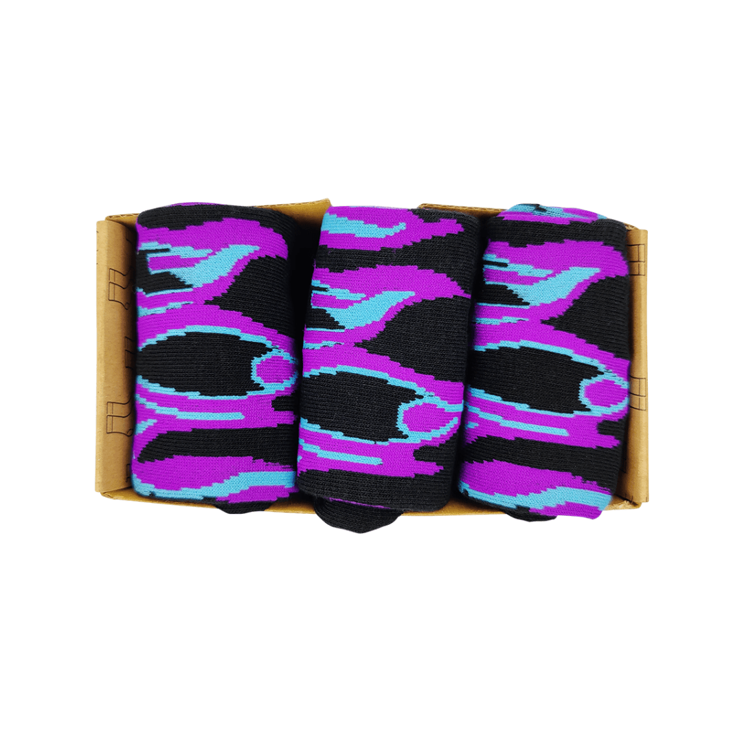 Teen & women's Aurora Flames Socks Purple - Image 3