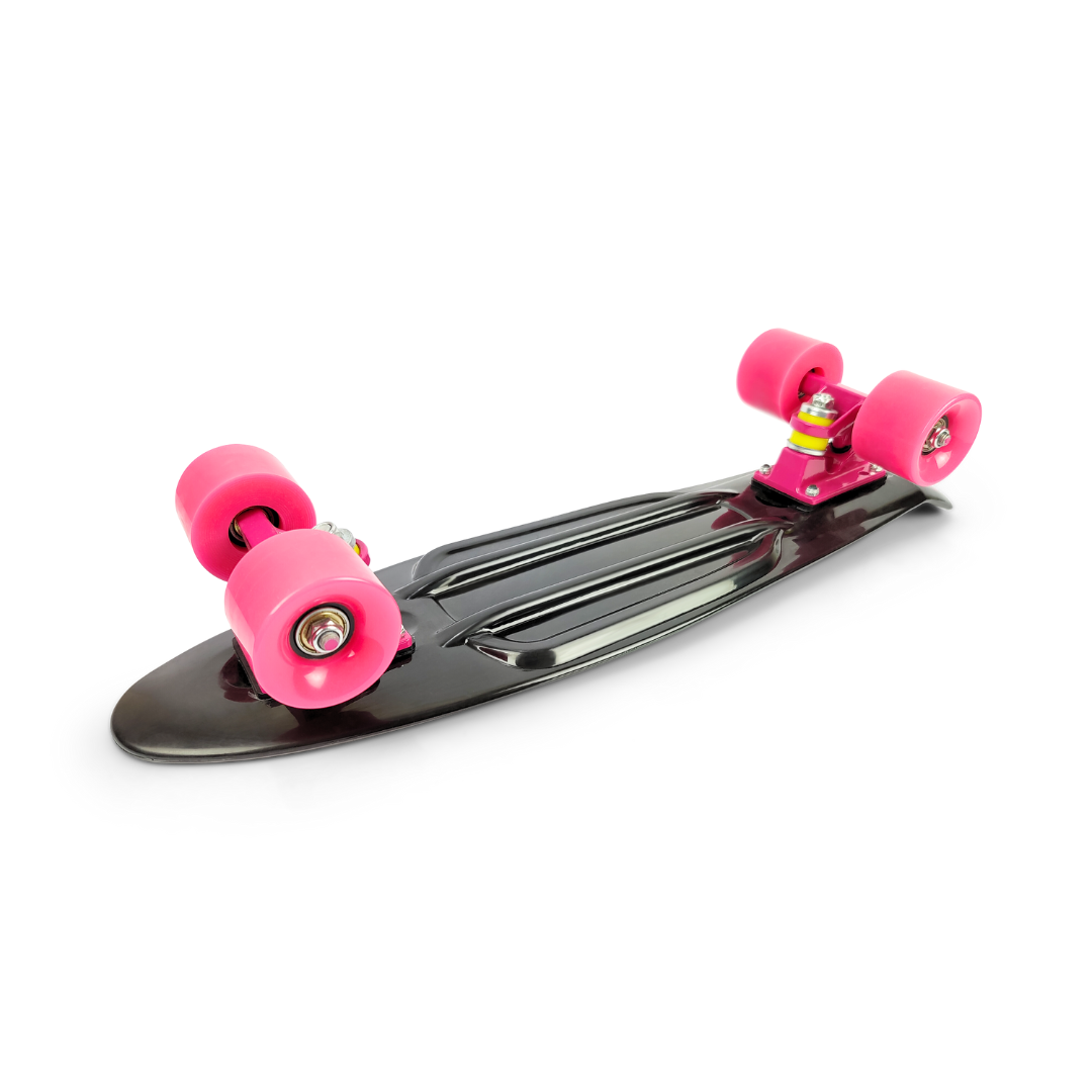 Cruiser Penny Board - Black (with Pink Wheels) - Image 4