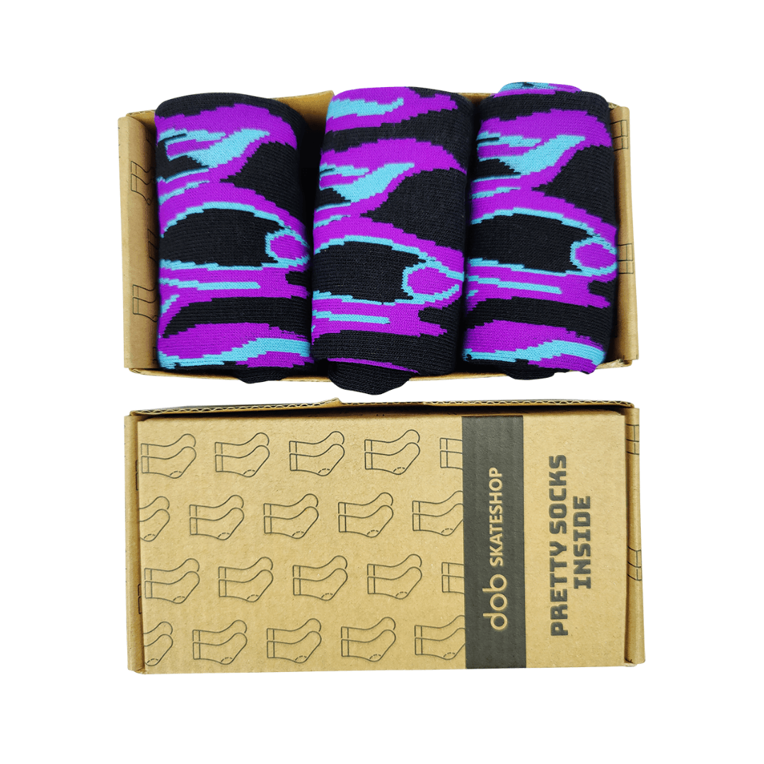 Teen & women's Aurora Flames Socks Purple - Image 4