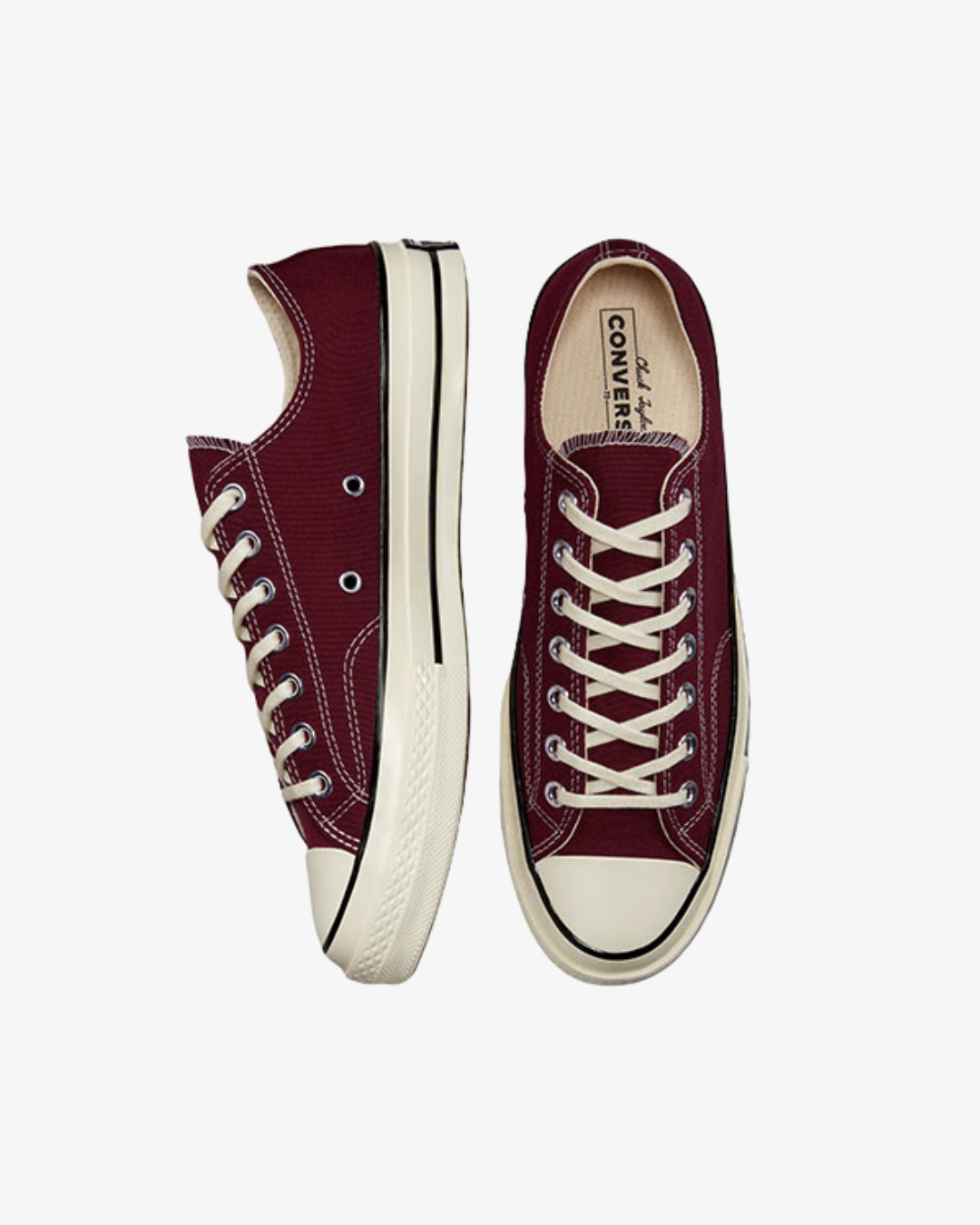 Converse Chuck 70 Low Top- Dark Maroon - Image 3