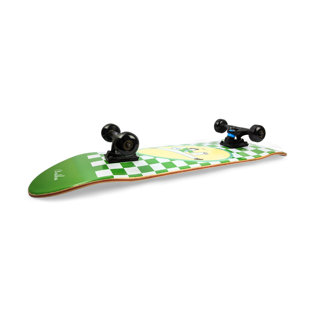 North East Maple Complete Skateboard - Green Checker Escape - Image 3