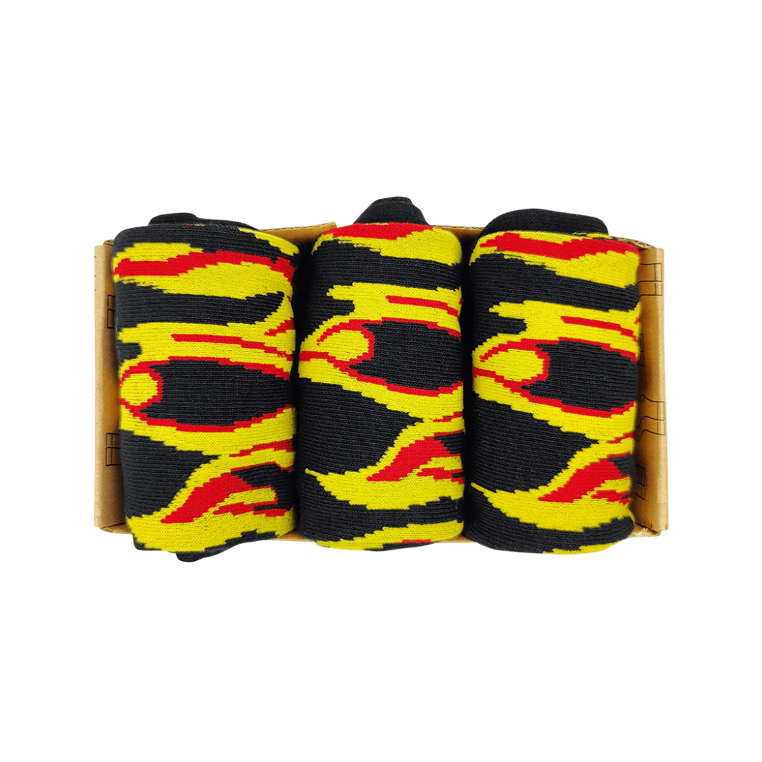 Teen & women's Aurora Flames Socks Yellow - Image 3