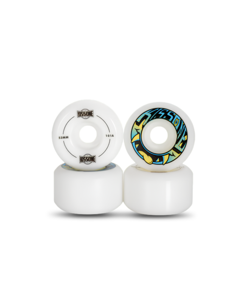 Kisson 52mm 104a Skateboard wheels- white