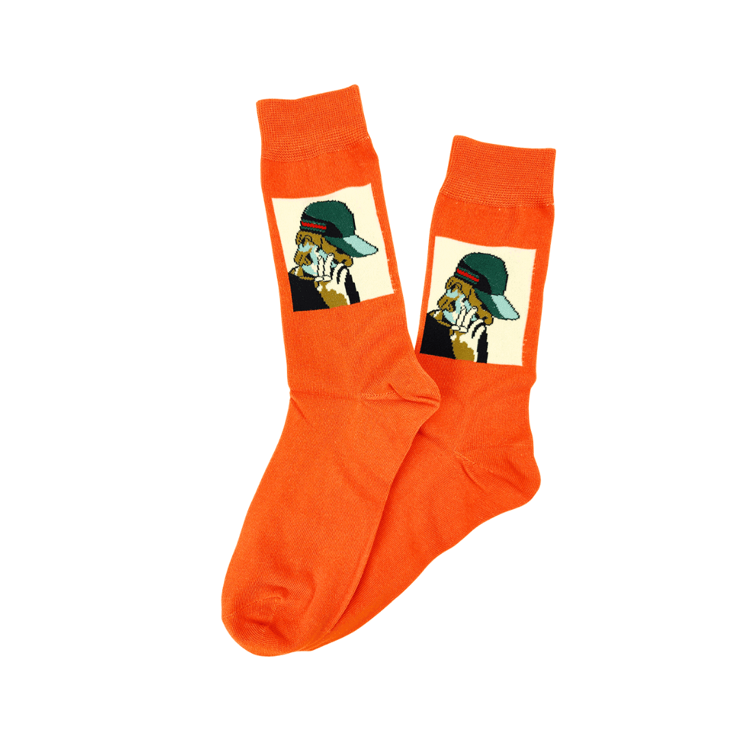Men's SaxoBeat Orange Socks - Image 2