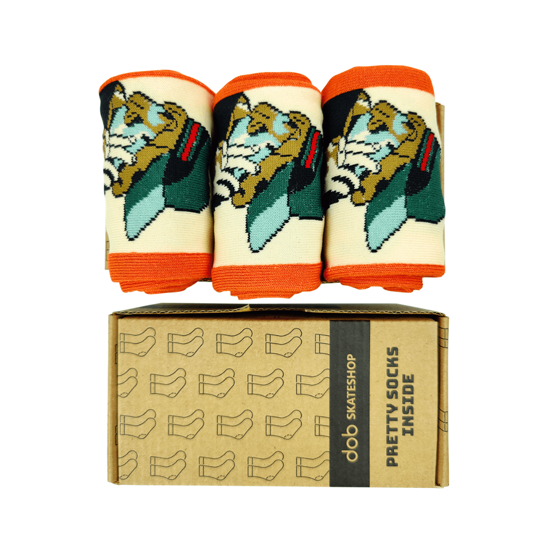 Men's SaxoBeat Orange Socks - Image 4