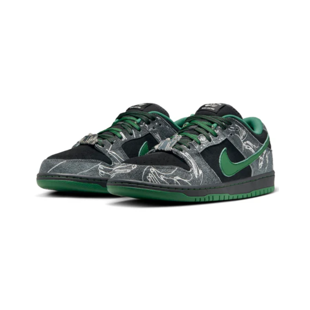 Nike x There Skateboard SB Dunk Low Pro 'Anthracite Gorge Green' - Image 2