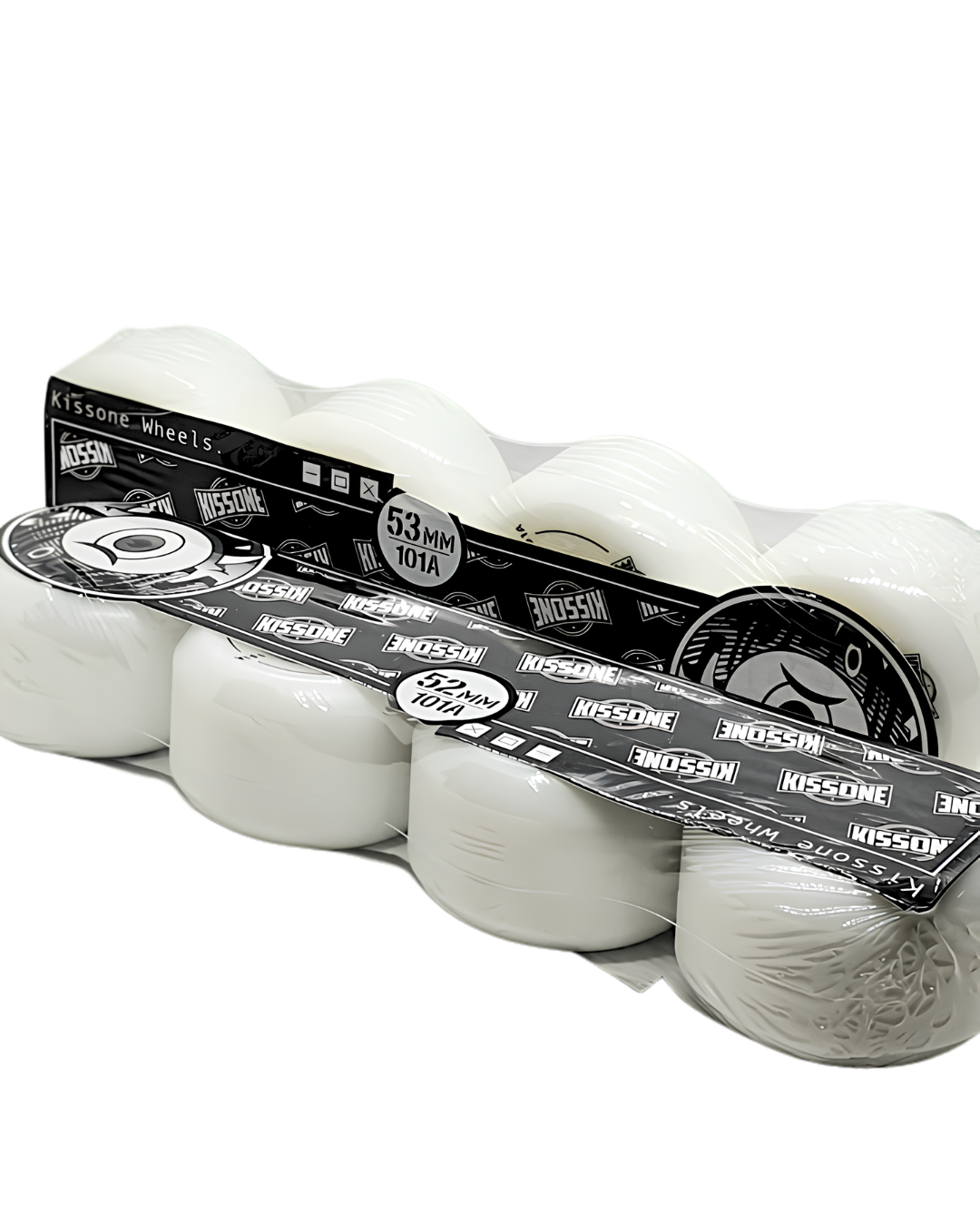 Kisson 52mm 104a Skateboard wheels- white - Image 3