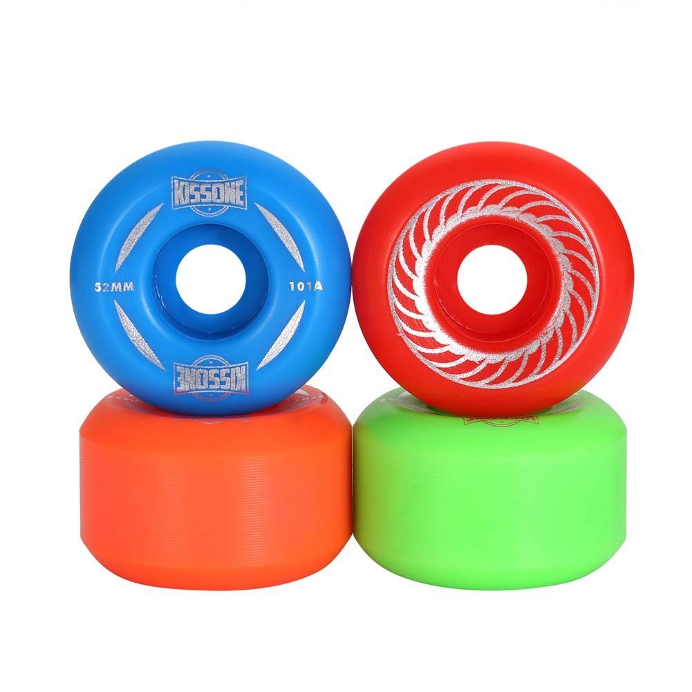 Kissone 53mm Skateboard Wheels 101A hardness - Mixed color