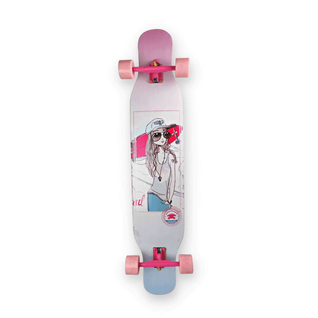 Wooden longboard - Skater Girl