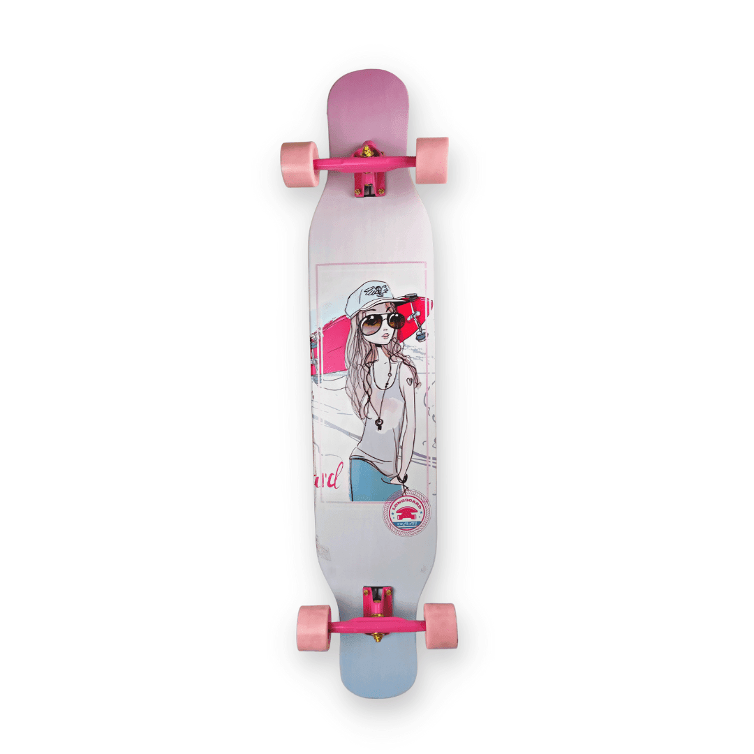 Wooden longboard - Skater Girl