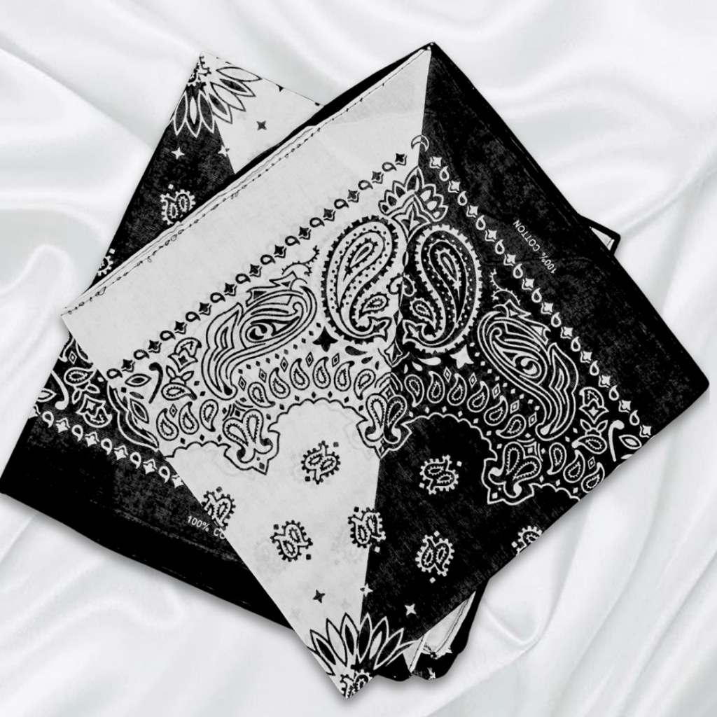 Multi Color Unisex Bandana 100% Cotton (Black&White)