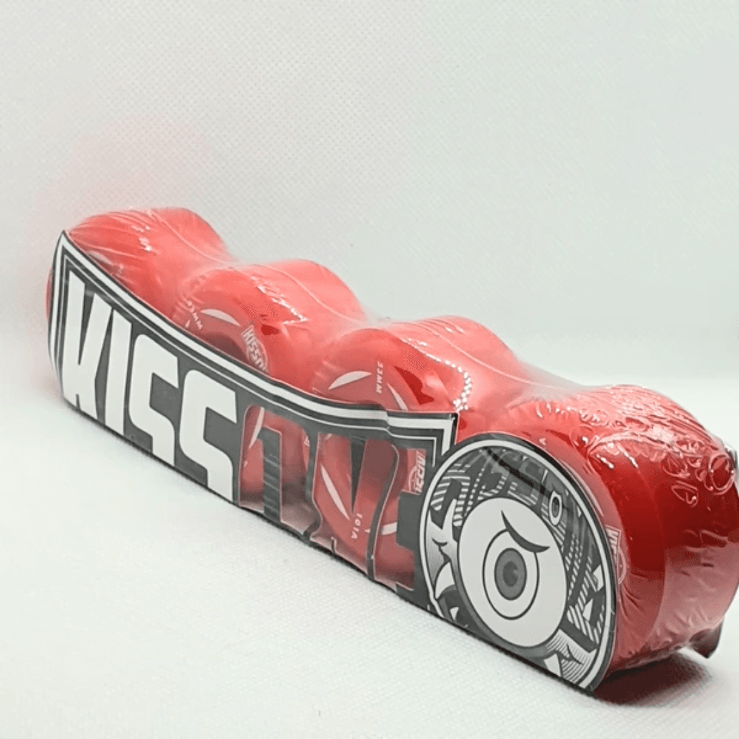 Kissone 53mm Skateboard Wheels 101A hardness - Red - Image 2