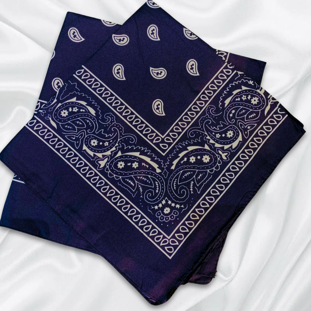 Multi Color Unisex Bandana 100% Cotton (Deep Blue)