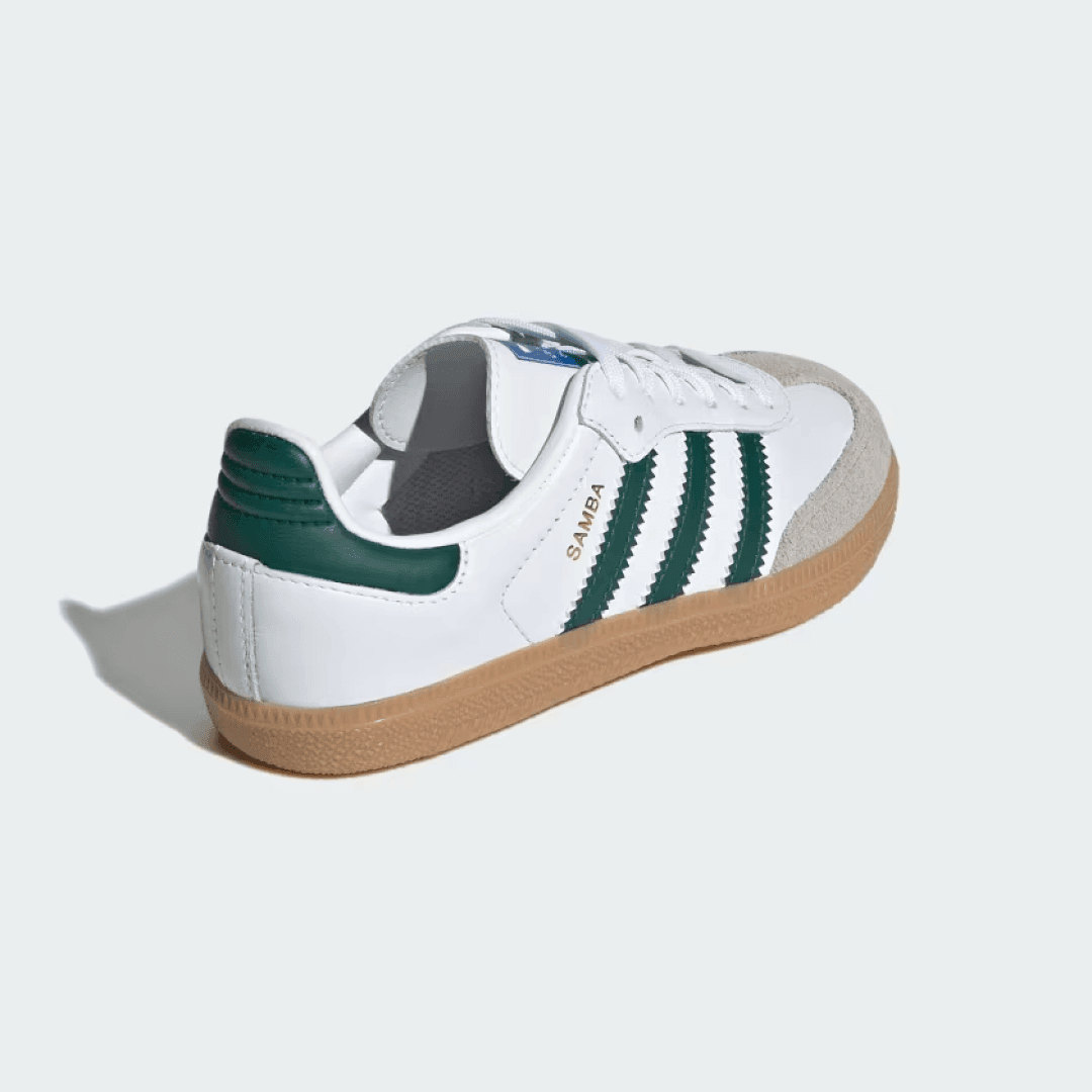 Adidas Samba OG Shoes – Cloud White & Collegiate Green - Image 5