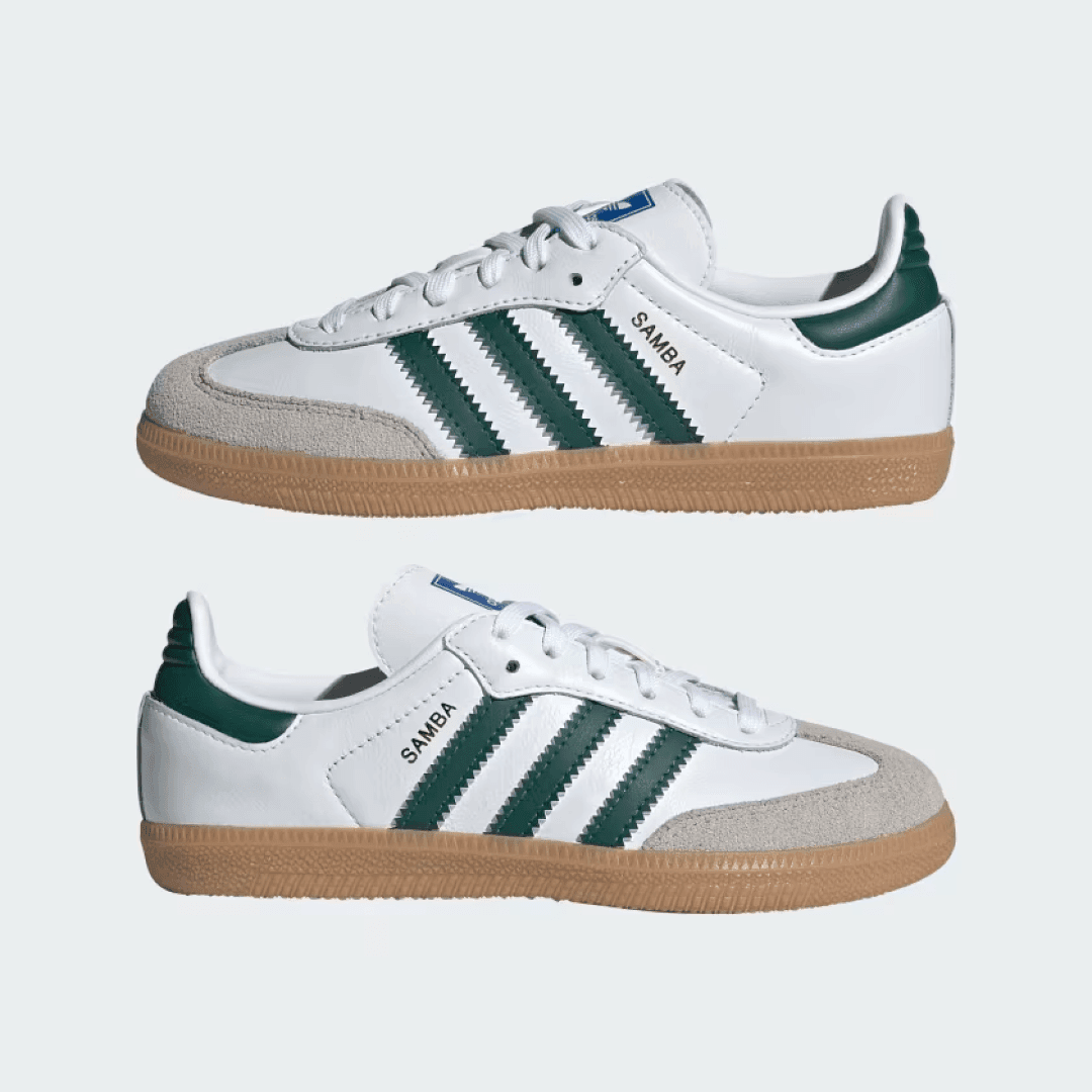 Adidas Samba OG Shoes – Cloud White & Collegiate Green - Image 6