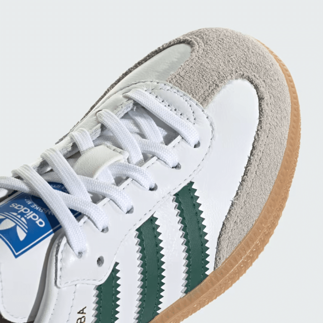 Adidas Samba OG Shoes – Cloud White & Collegiate Green - Image 7