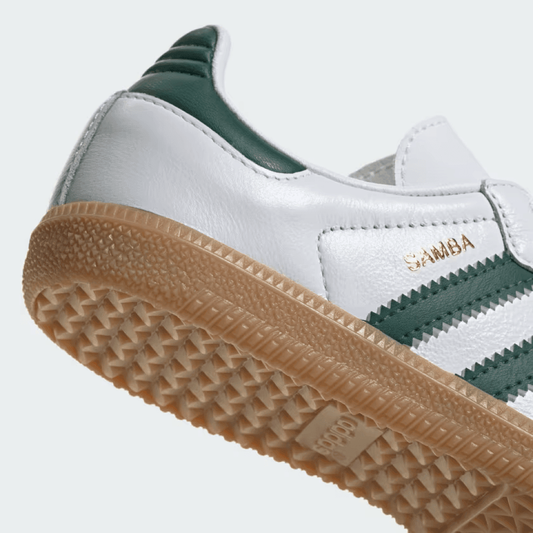 Adidas Samba OG Shoes – Cloud White & Collegiate Green - Image 8