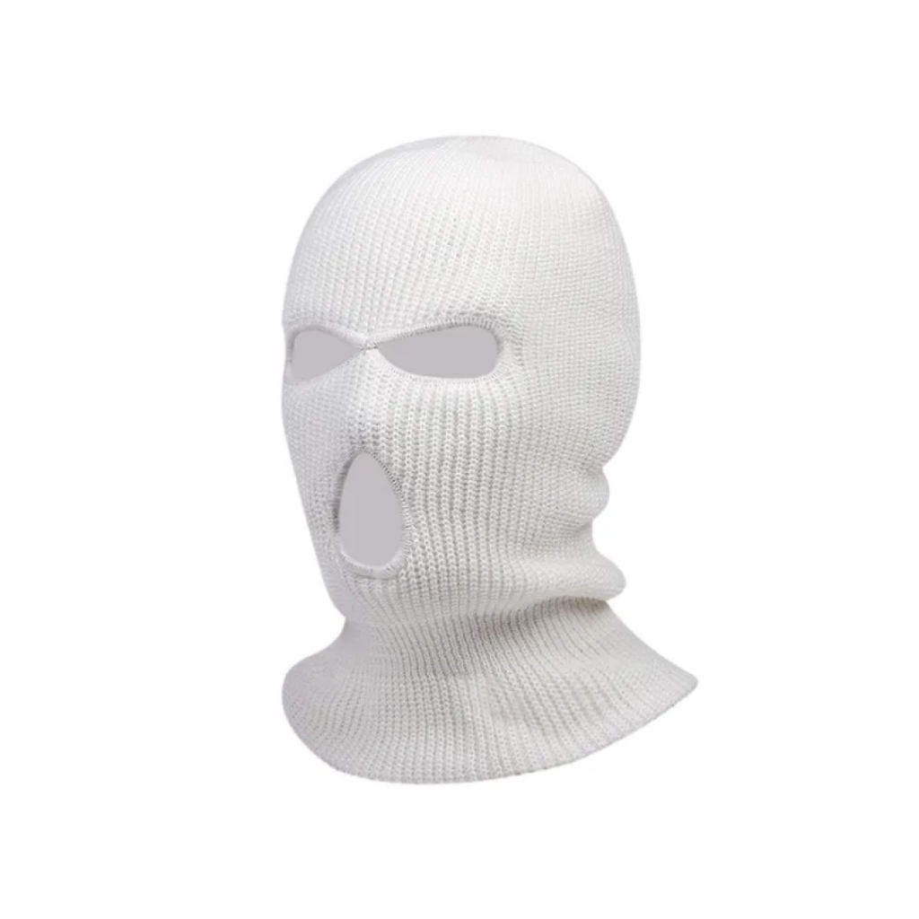 Skimask 3 Hole Balaclava - White