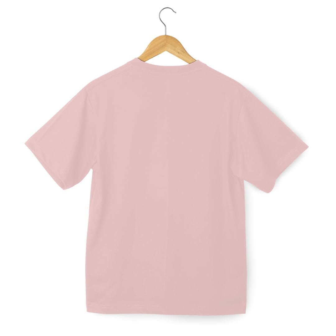 Round Neck Half Sleeve T-Shirt - Dusty Pink - Image 2