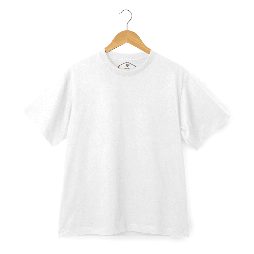 Round Neck Half Sleeve T-Shirt - White