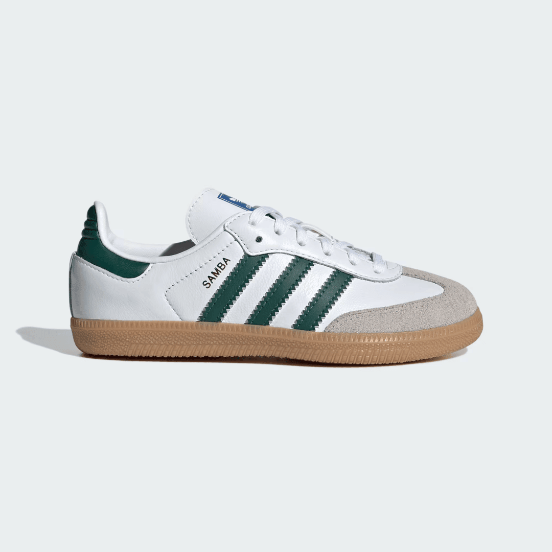 Adidas Samba OG Shoes – Cloud White & Collegiate Green - Image 9