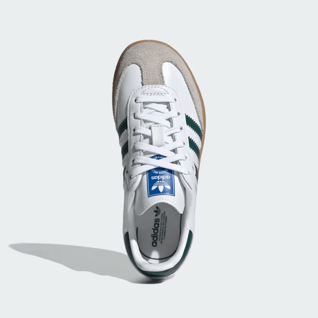 Adidas Samba OG Shoes – Cloud White & Collegiate Green - Image 2