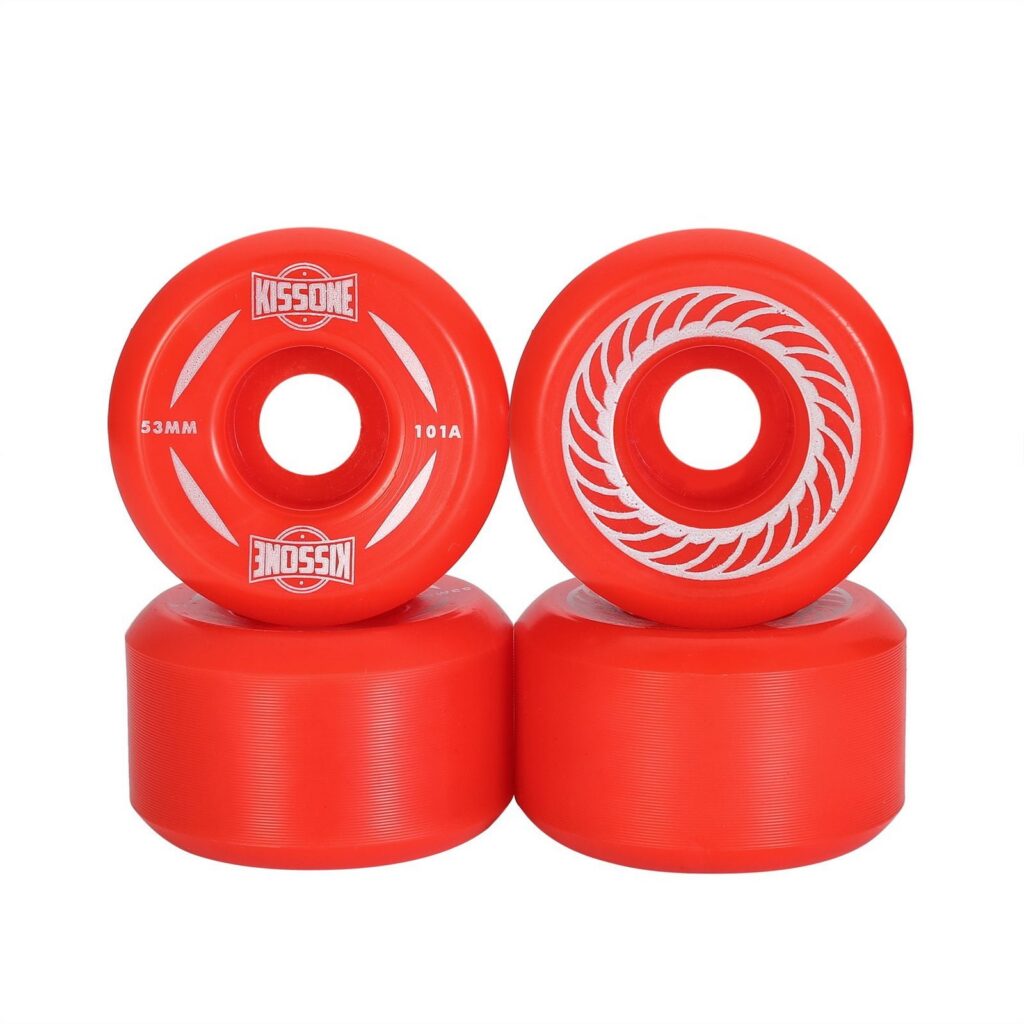 Kissone 53mm Skateboard Wheels 101A hardness - Red