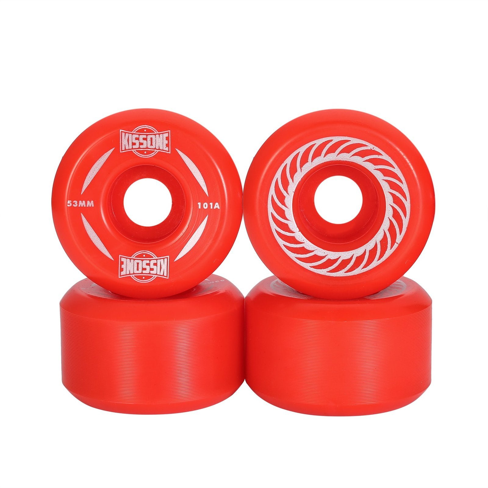 Kissone 53mm Skateboard Wheels 101A hardness - Red