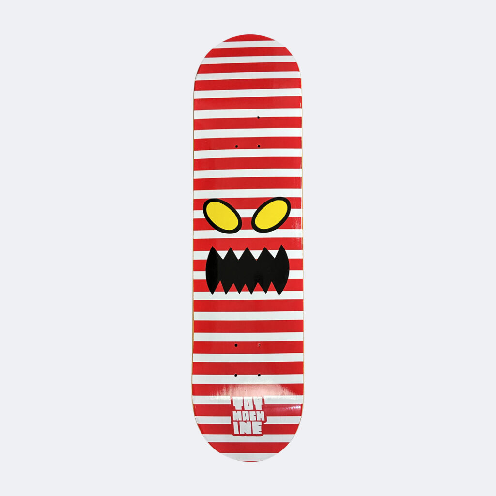 Toy Machine Monster Face Stripes Skateboard Deck