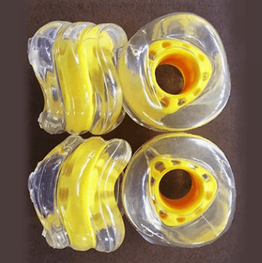 Yellow White Transparent 60mm Shark Wheels