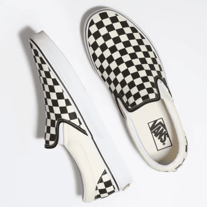 Checkerboard Slip on Black and White - Image 2